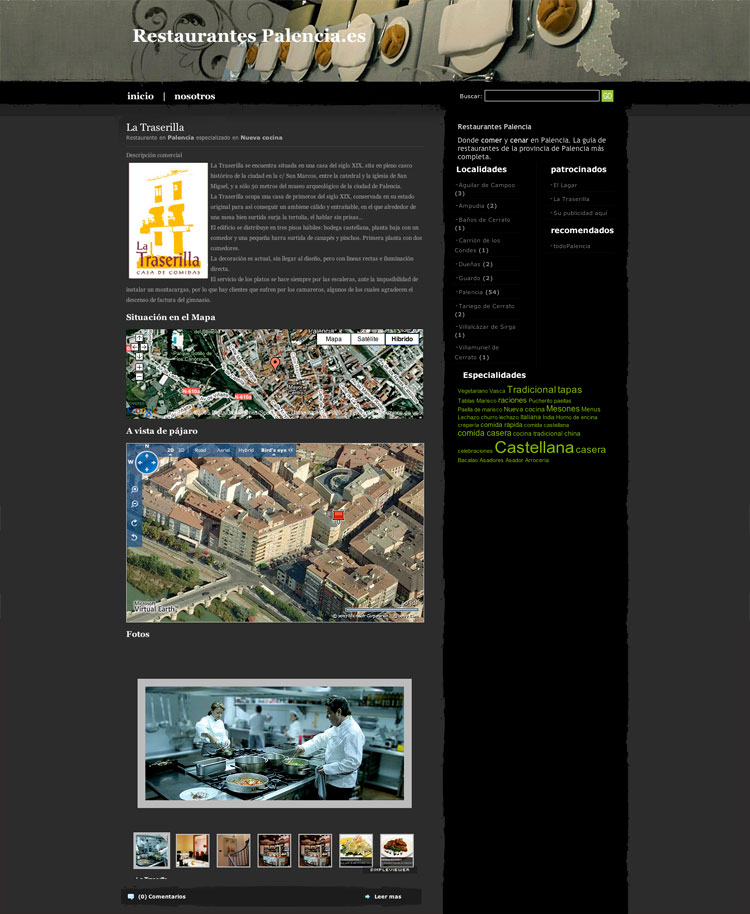 Diseño web en Palencia - RestaurantesPalencia.es