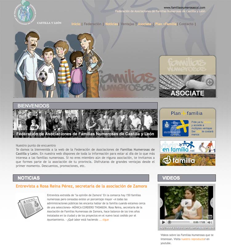 Diseño web Valladolid y Palencia, Familias Numerosas CyL Diseño web Valladolid y Palencia, Familias Numerosas CyL